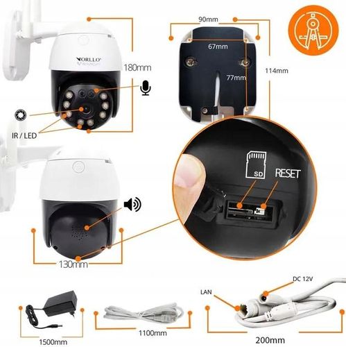 Kamera IP ORLLO Z20 4K 8 MP 5xZOOM BEZPRZEWODOWA ZEWNĘTRZNA OBROTOWA na Arena.pl