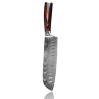 Profesjonalny nóż Santoku Muteki w pudełku prezentowym Stal wysokowęglowa