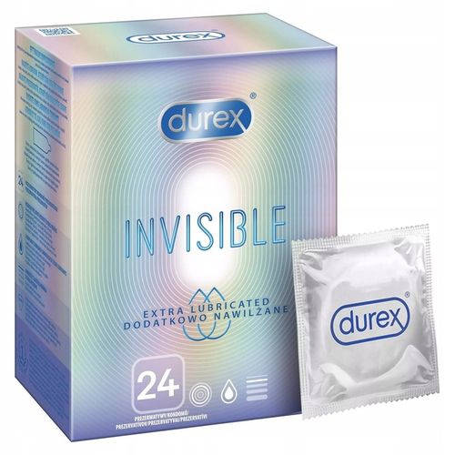 PREZERWATYWY DUREX INVISIBLE NAWILŻANE 24 SZTUKI na Arena.pl