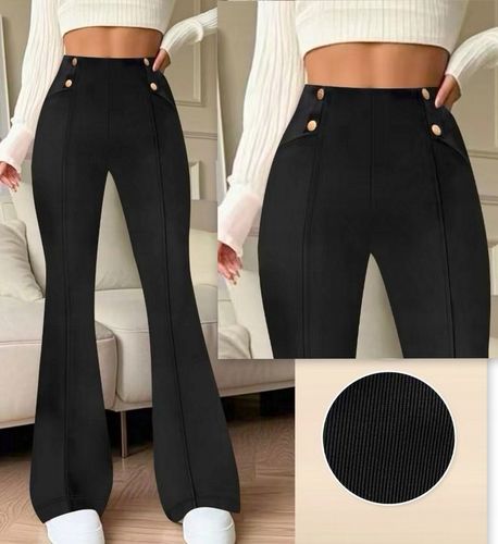 SPODNIE DZWONY PRĄŻEK SZEROKA NOGAWKA WYSOKI STAN XL/XXL na Arena.pl