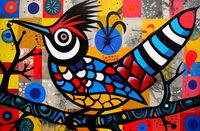 Plakat 91,5x60cm Ptak Na Wznak