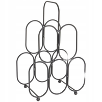 Stojak na wino butelki wina metalowy czarny do 5 butelek 27x40.5cm HMS