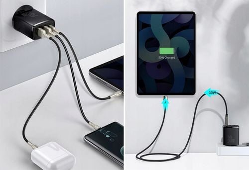 Ładowarka Baseus Compact 2x USB+USB-C PD QC 30W 3A na Arena.pl
