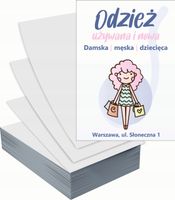 Ulotki A4 reklamowe firmowe 100szt różne wzory do wyboru ODZIEŻ UŻYWANA