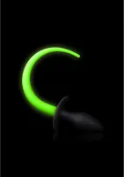 ouch! glow in the dark - zatyczka analna fluorescencyjna, zielona