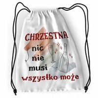 Plecak Dla Chrzestnej Sportowy Szkolny Worek Torba Z Nadrukiem Ze Zdjęciem