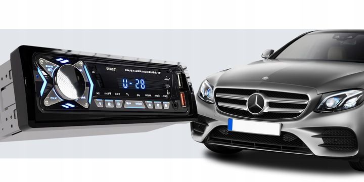 Radio Samochodowe Bluetooth 1-DIN USB AUX MP3 LCD Mikrofon Pilot zdjęcie 4