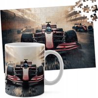 ZESTAW KUBEK + PUZZLE 110EL - BOLID F1 WYŚCIGI SPORT