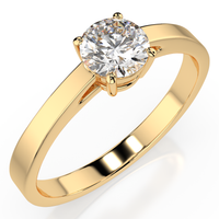 pierścionek z żółtego złota 585 z diamentem (brylantem) 0,5 ct lab