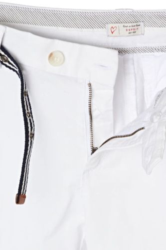 Esprit Białe Chinosy Pasek, Regular - 38 / M na Arena.pl