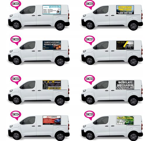 Naklejka Folia na samochód auto reklamowa różne wzory AUTOLAWETA na Arena.pl