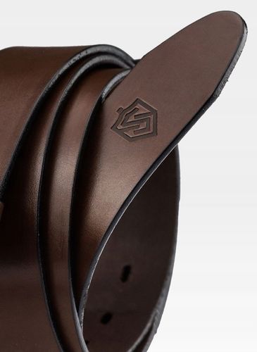 PASEK SKÓRZANY MĘSKI SZEROKI BRĄZOWY STEVENS Q2-V na Arena.pl