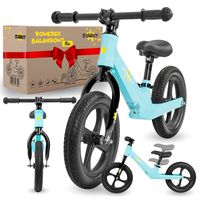 ROWEREK BIEGOWY TURKUSOWY JEŹDZIK KOŁA 12" RAMA STOP MAGNEZU LEKKI SOLIDNY