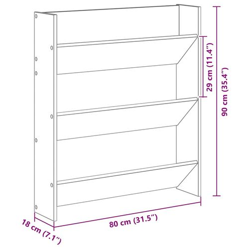 Szafka na buty na ścianę 2 pcs Czarny dąb 80 x 18 x 90 cm na Arena.pl