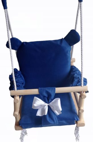 HUŚTAWKA 3w1 DLA DZIECI miś kolor NIEBIESKI na Arena.pl