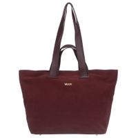 VEZZE torebka damska zamszowa shopper z długimi rączkami V498 c.bordowa