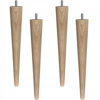 4x noga drewniana bukowa surowa meblowa STOŻEK 50 cm buk toczona KOMPLET