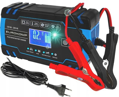 PROSTOWNIK ŁADOWARKA DO AKUMULATORA LCD 12V 24V 8A FUNKCJA NAPRAWY AKU. na Arena.pl