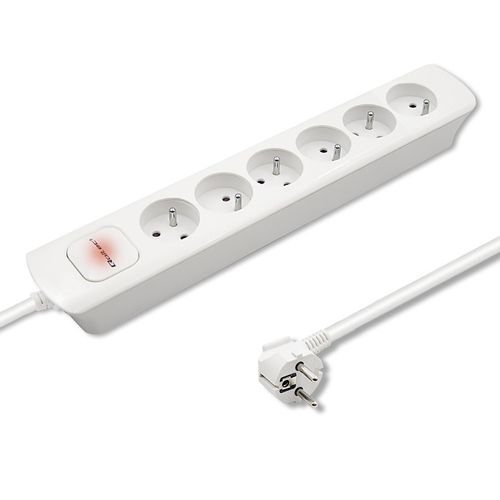 Qoltec Listwa  zasilająca | 6 gniazd | 1.8m | Biała na Arena.pl