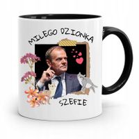 Kubek Czarny Donald Tusk Po Platforma Prezent Z Nadrukiem Ze Zdjęciem