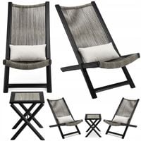 ZESTAW MEBLI OGRODOWYCH MEBLE OGRODOWE NA BALKON TARAS 2x KRZESŁO STOLIK