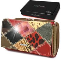 Damski Skórzany Portfel Duży Poziomy Retro Rfid Czarny Beltimore 040 : Kolo