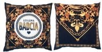 poduszka 35x35  stylowa babcia złote lilie | s183