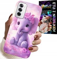 ETUI DO OPPO RENO12 PRO 5G - SŁODKI SŁONIK NA RÓŻOWYM TLE CASE +FOLIA