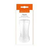 Masturbator- Me You Us Ripple Dual End Stroker Male Masturbator Transparent
