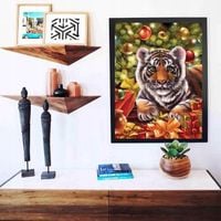 haft diamentowy 5d malowanie diamentami tygrys