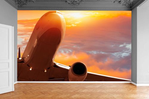 Fototapeta SAMOLOT W CHMURACH 370x250 na Arena.pl