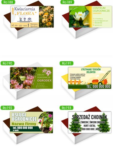 Wizytówki firmowe reklamowe 200 szt różne wzory USŁUGI KOPARKO ŁADOWARKĄ na Arena.pl