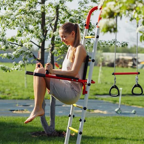 plac zabaw do ogrodu Fitness basic - żółty zdjęcie 13