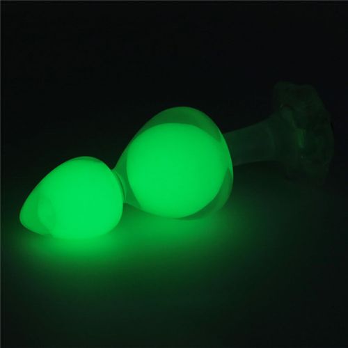 Gemoria Silicone Butt Plug (Glow-In-The-Dark) - Green na Arena.pl