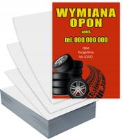 Ulotki A5 100 szt firmowe reklamowe WYMIANA OPON+ PROJEKT GRATIS