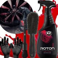 K2 ROTON KRWAWI PŁYN DEIRONIZER + SZCZOTKA PĘDZEL DO MYCIA CZYSZCZENIA FELG