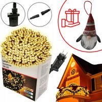 LAMPKI CHOINKOWE 500LED PROGRAMATOR ZEW/WEW IP44 BIEL +GRATIS SKRZAT CIEPŁA