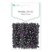 koraliki, 124 szt. - literki neon 5671 a'6 5671