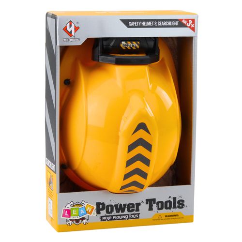 Kask Budowlany Dla Dzieci Z Latarką Czołową Opaska Pod Brodę Żółty na Arena.pl