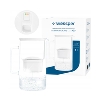 Dzbanek do wody filtrujący Wessper D2 Borosilicate FutureFlow 3L +filtr WH