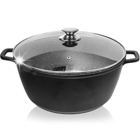 Garnek GRANITOWY z pokrywką gotowania duszenia pieczenia 32 cm 9,7L GRANDE
