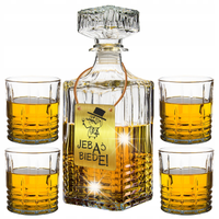 KARAFKA Z GRAWEREM 4 SZKLANKI Z GRAWEREM DO WHISKY