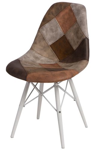 Krzesło P016W Patchwork beż - brąz/white D2 na Arena.pl
