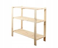 Emaga Regał na książki zabawki drewniany MAXI 3p ażurowe