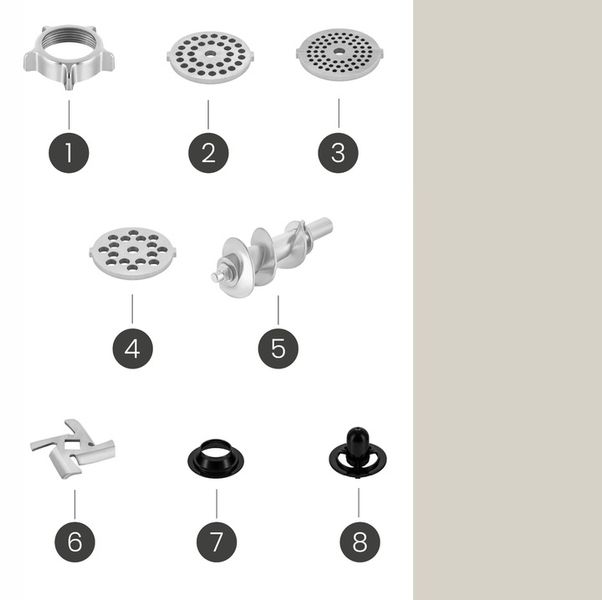 Maszynka do mielenia mięsa ZEEGMA szatkownica nadziewarka kiełbasy 3 sita zdjęcie 2