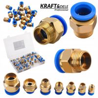 Szybkozłączki pneumatyczne 4-16 mm 1/8" 1/4" 1/2" 72 sztuki KD5853