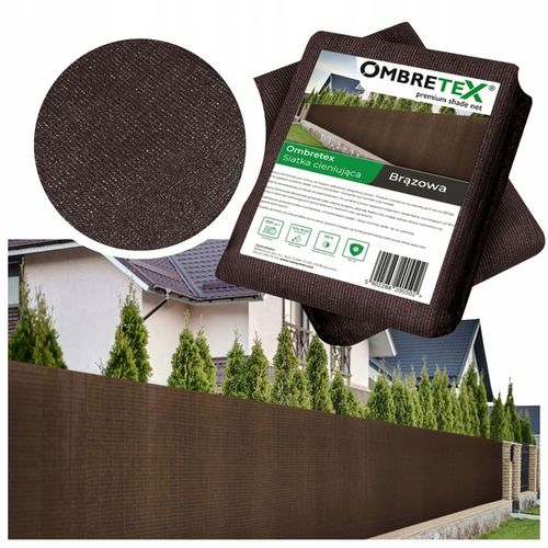 Siatka Maskująca 1,5x30m 95% 200g Mata Osłonowa Na Ogrodzenie Płot Brązowa na Arena.pl