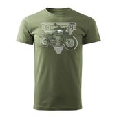 Koszulka motocyklowa na motor z motocyklem Triumph Bonneville męska khaki REGULAR XXL
