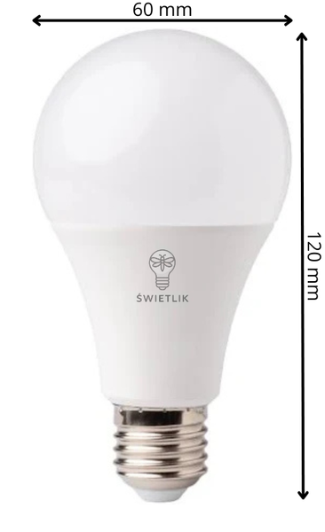 żarówka led a60 e27 15w barwa biała ciepła zdjęcie 2
