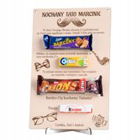 Prezent Na Dzień Ojca Do Szkoły Tabliczka Na Słodycze Dla Taty Upominek